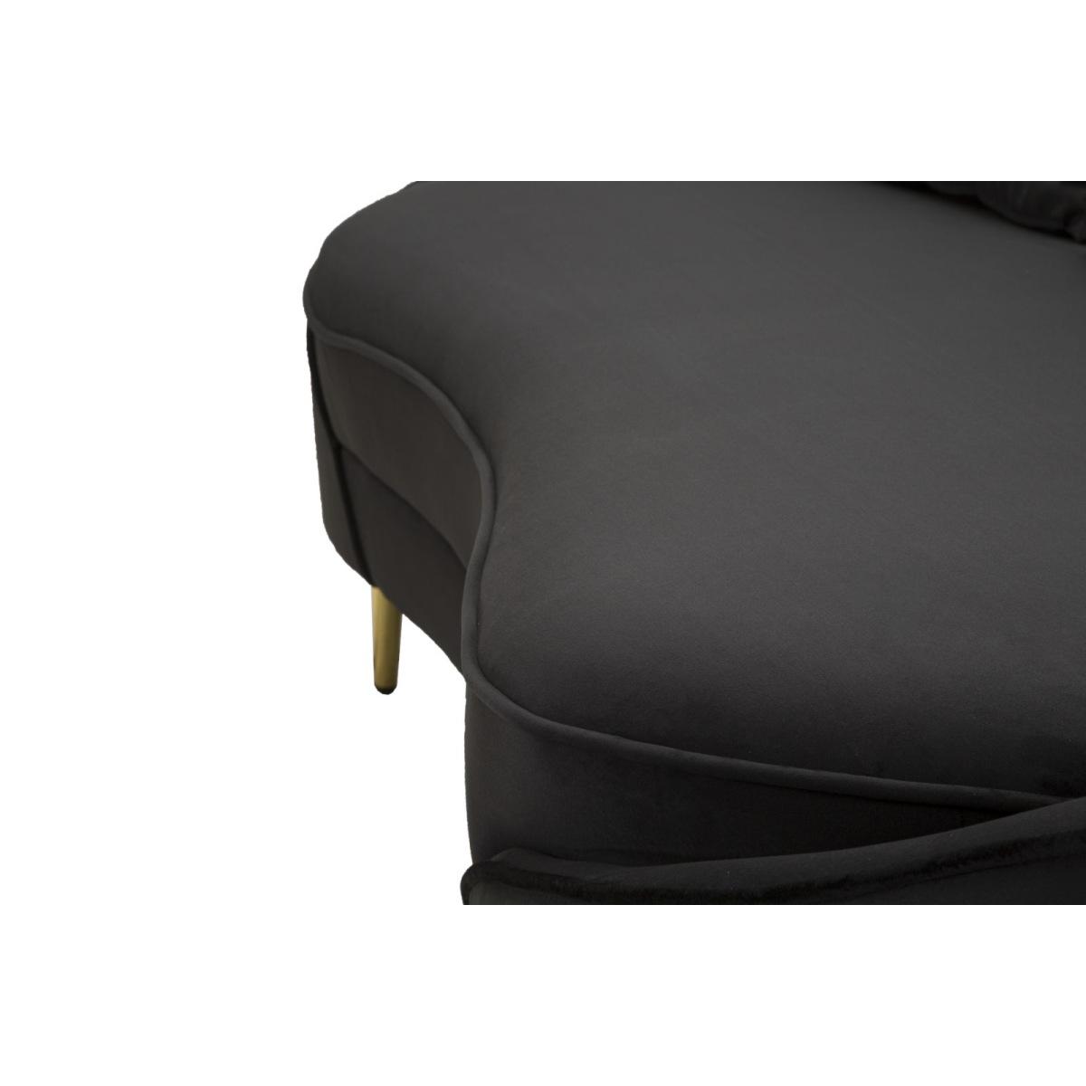 Divano 3 Posti Oslo Con Cuscini Nero cm.185x84x68