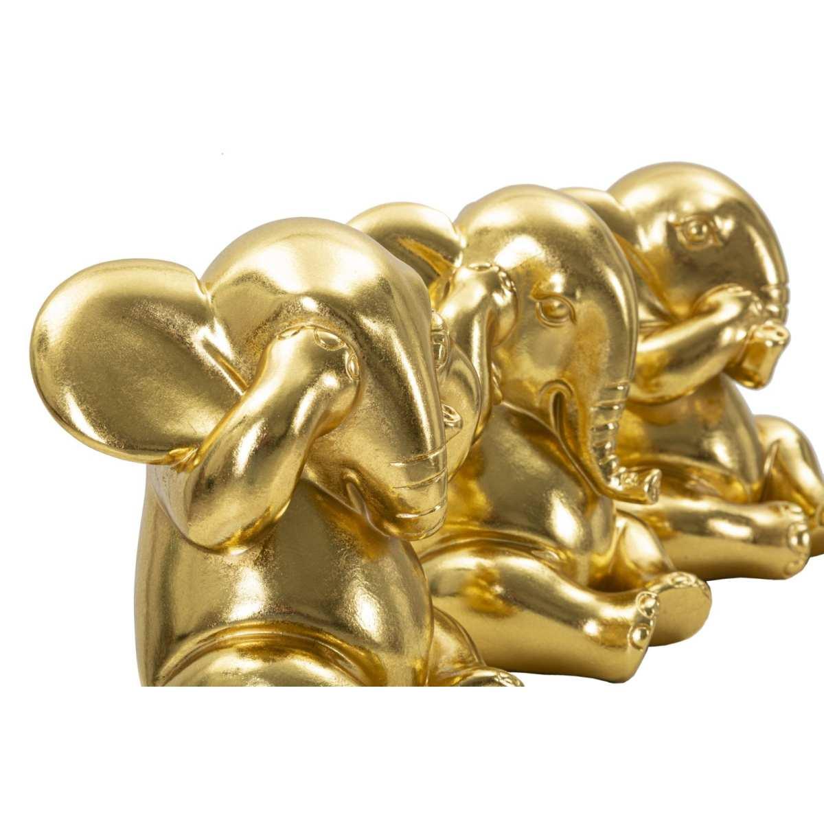 Elefante Non Vedo Non Sento Non Parlo Set 3 Pz cm.Ø15,5x20,5