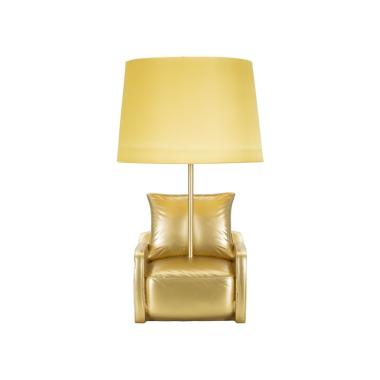 Lampada Tavolo Midcentury Gialla cm.Ø26x46