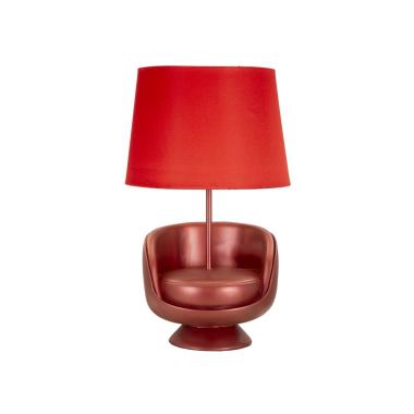 Lampada Tavolo Midcentury Rossa cm.Ø26x43