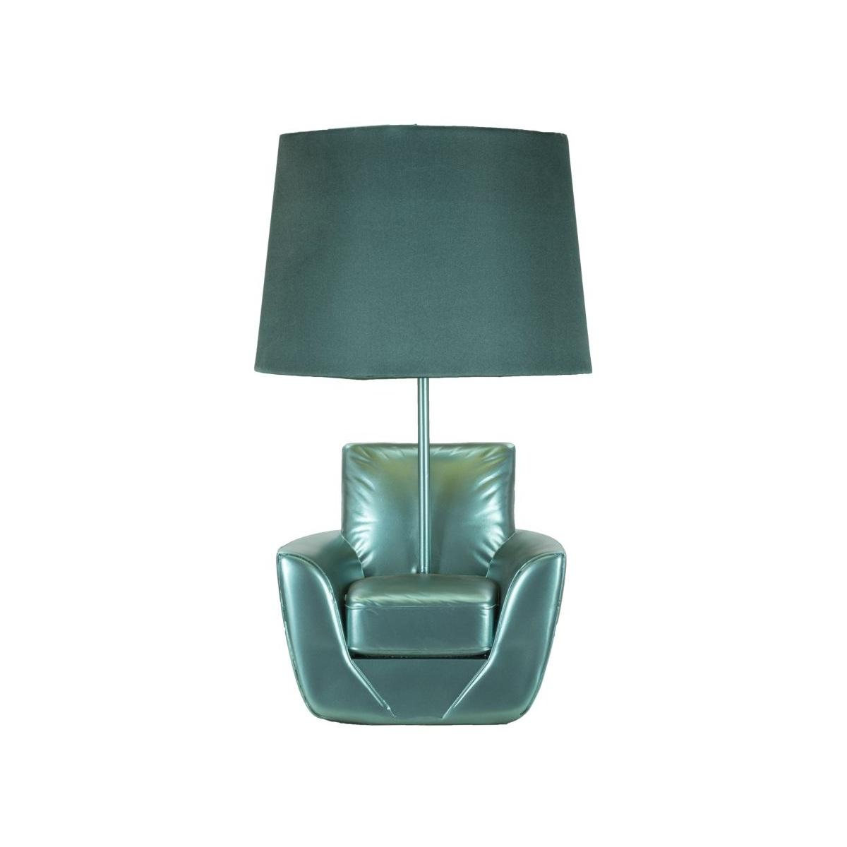Lampada Tavolo Midcentury Turchese cm.Ø26x43