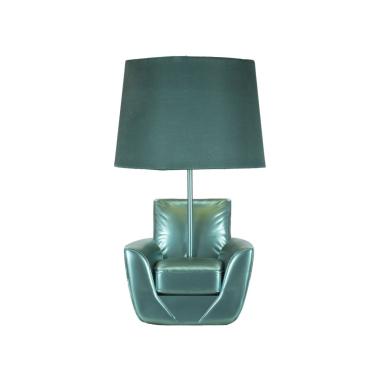 Lampada Tavolo Midcentury Turchese cm.Ø26x43