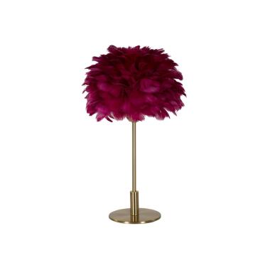 Lampada Tavolo Ball Feather Bordeaux cm.Ø30x50