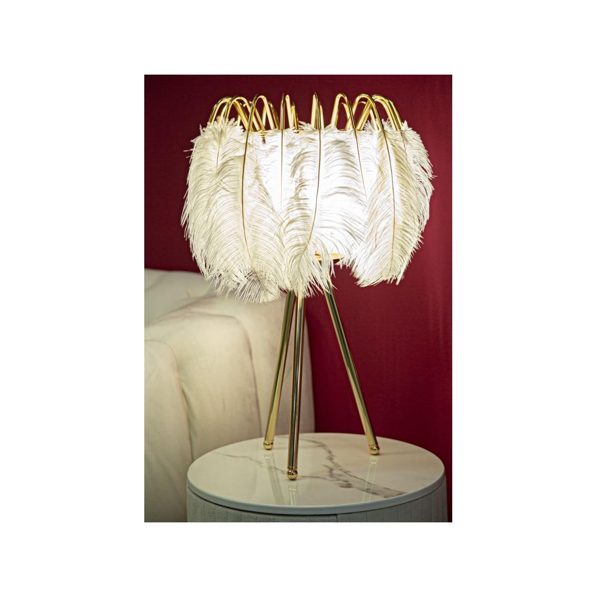 Lampada Tavolo Feather Stand cm.Ø40x60