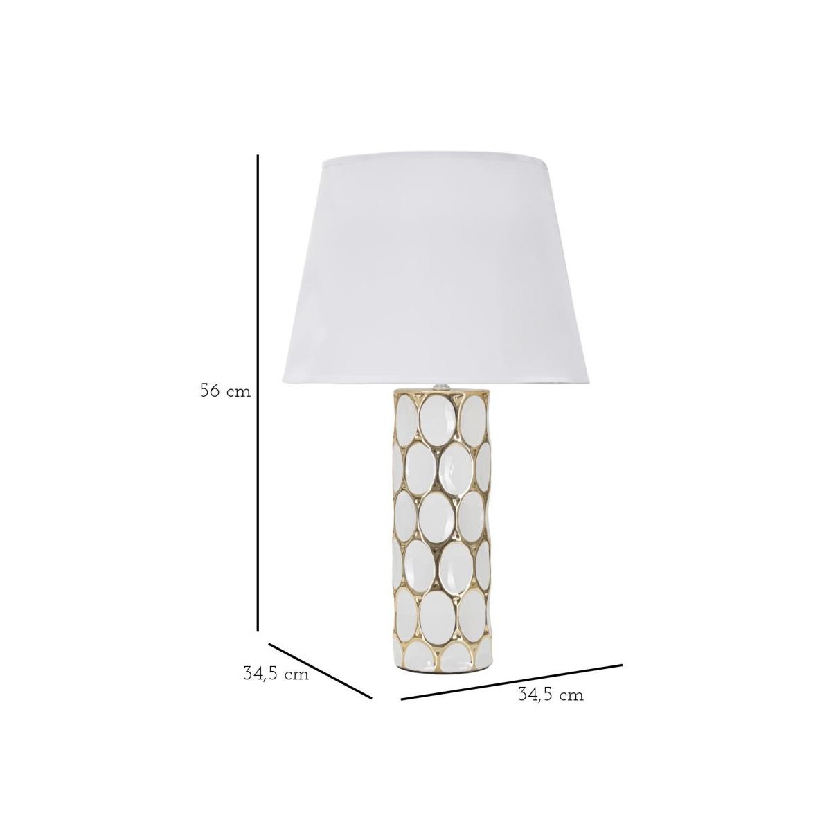 Lampada Da Tavolo Glam Carv cm.Ø34,5x56