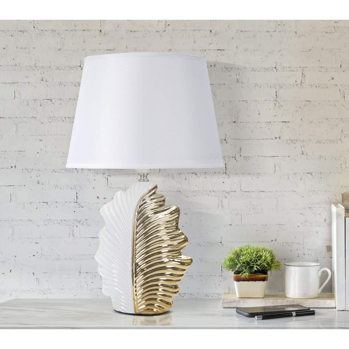 Lampada Da Tavolo Glam Leaf cm.30x47,5
