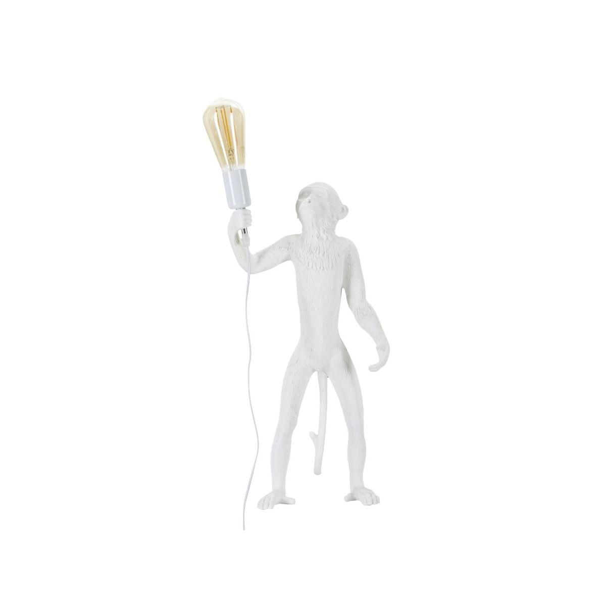 Lampada Tavolo Monkey Bianco cm.26x34x55