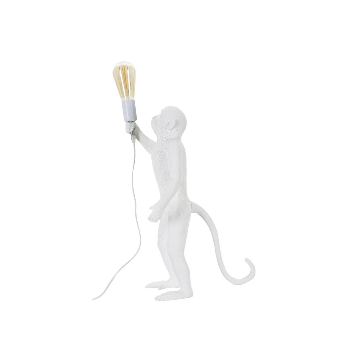 Lampada Tavolo Monkey Bianco cm.26x34x55