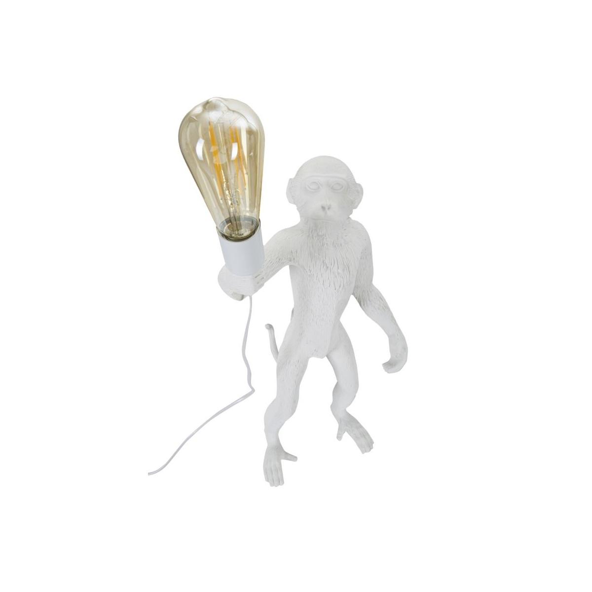 Lampada Tavolo Monkey Bianco cm.26x34x55