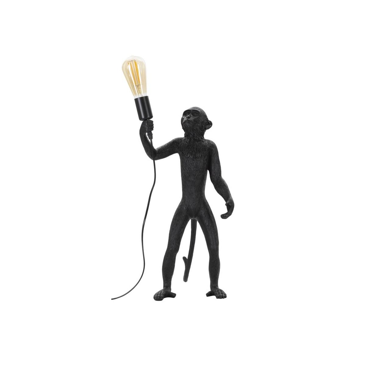 Lampada Tavolo Monkey Nero cm.26x34x55
