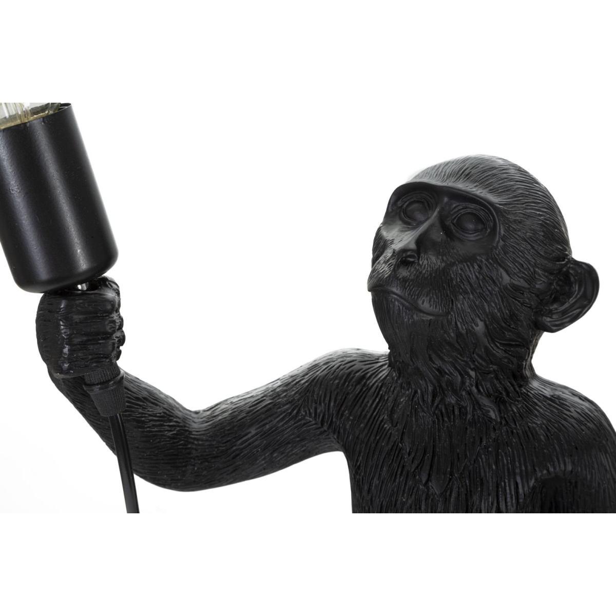 Lampada Tavolo Monkey Nero cm.26x34x55