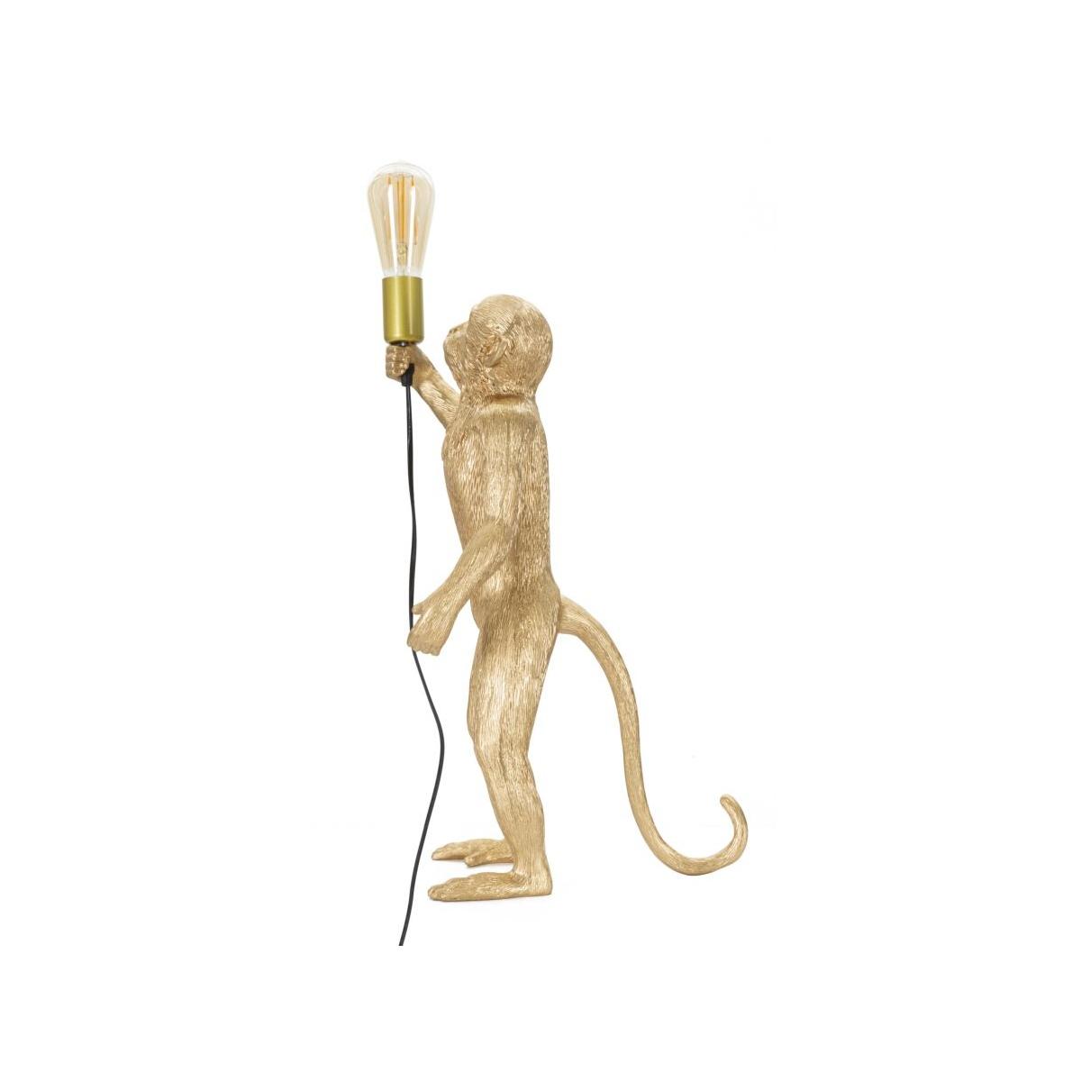 Lampada Tavolo Monkey Oro cm.26x34x55