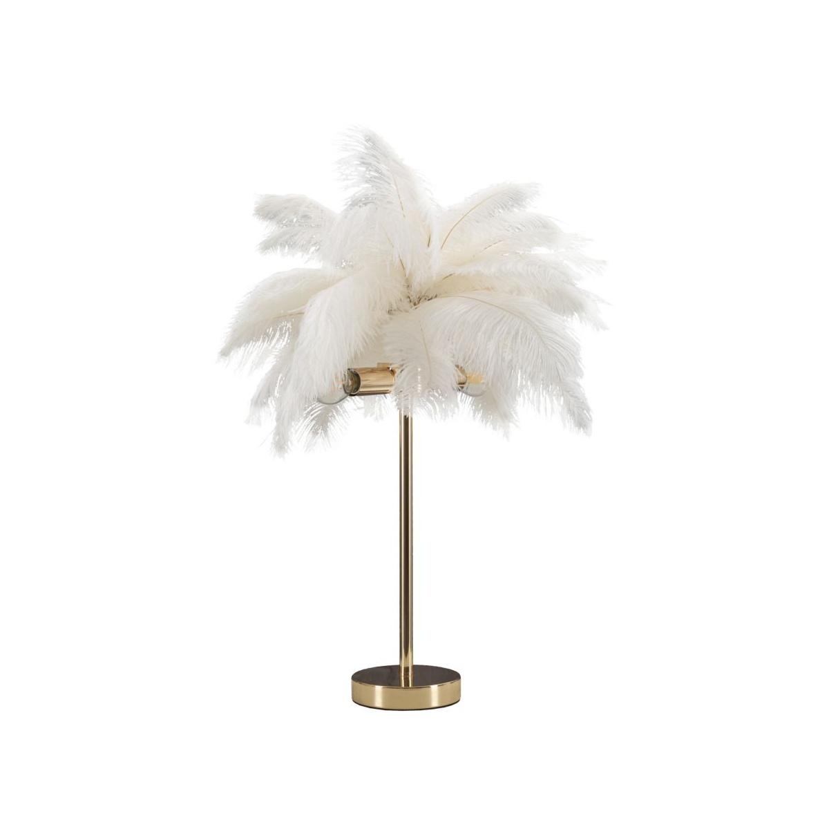Lampada Da Tavolo Palm Bianca cm.Ø40x55