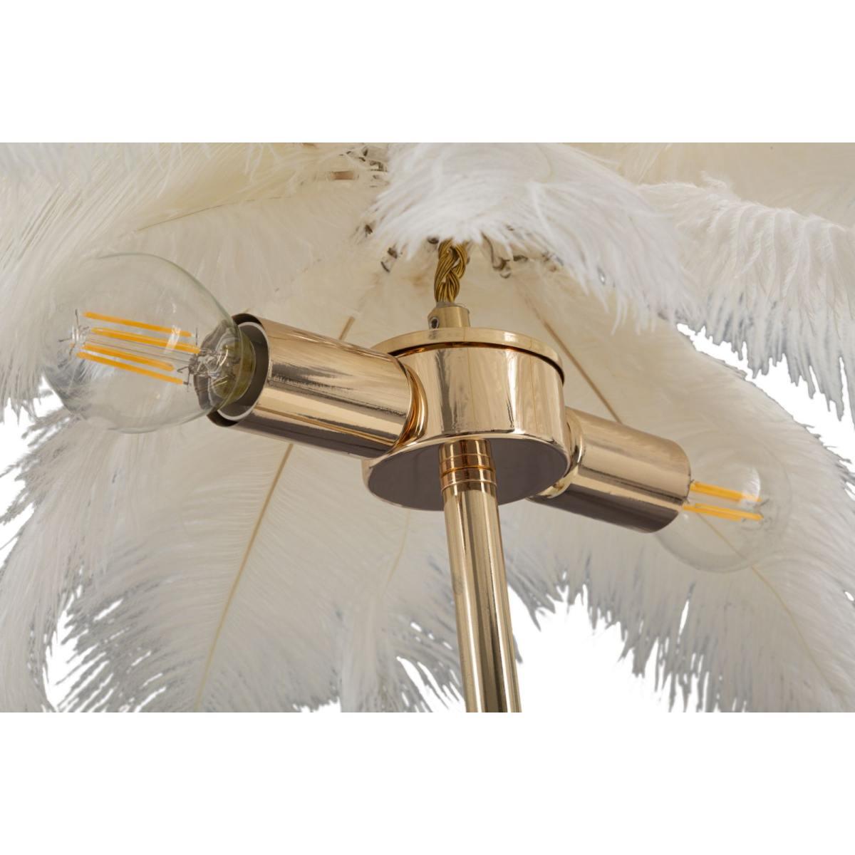 Lampada Da Tavolo Palm Bianca cm.Ø40x55