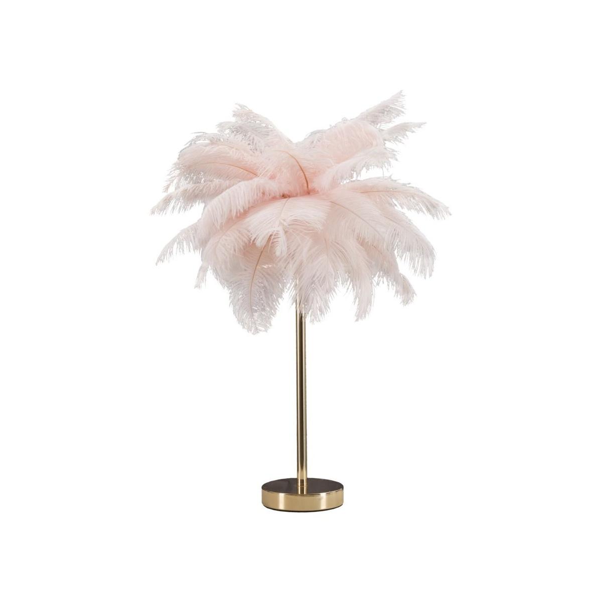 Lampada Tavolo Palm Rosa cm.Ø40x55