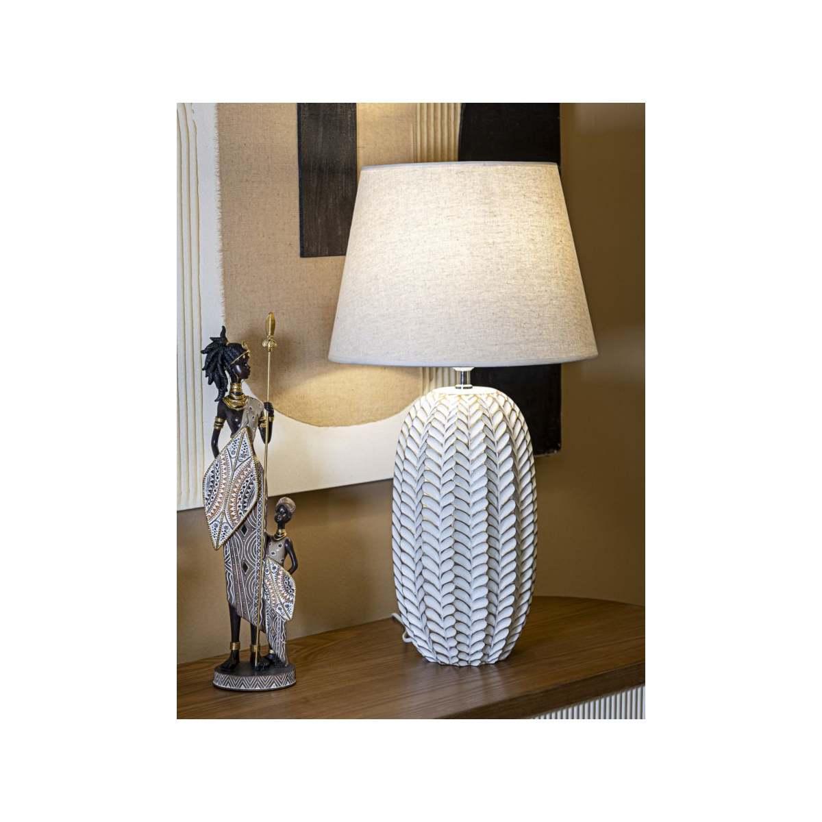 Lampada Tavolo Resina Leaf cm.Ø35x65