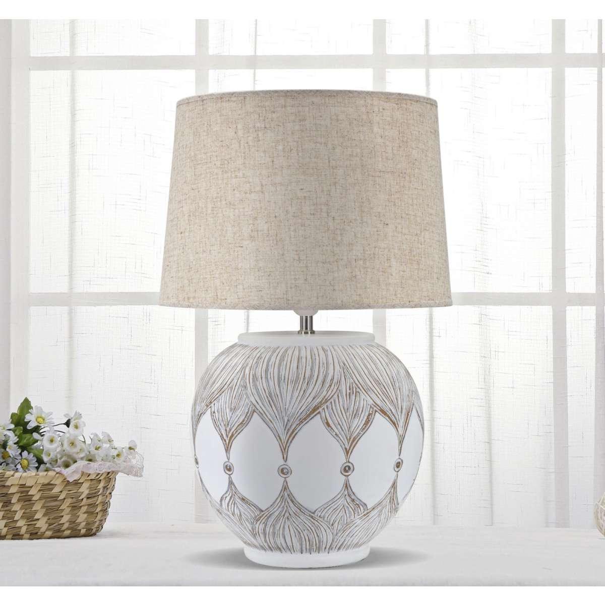 Lampada Tavolo Resina Rot. Atene cm.Ø38x59