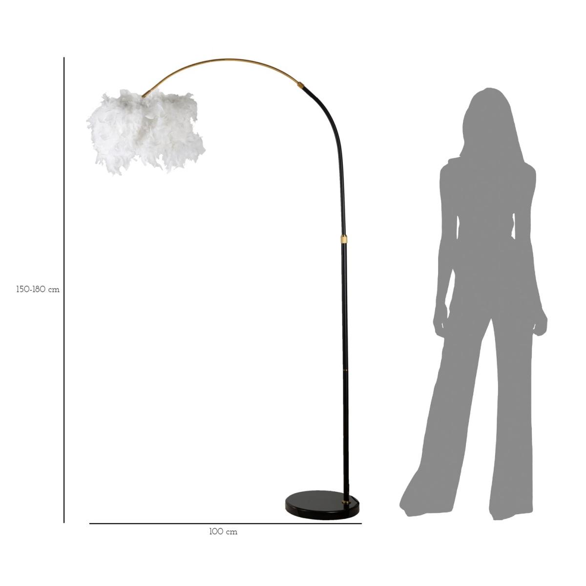 Lampada Terra Arc Plur Bianco cm.100x150 180
