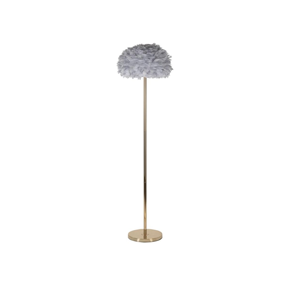 Lampada Da Terra Feathers Slim Grigia cm.Ø43x170