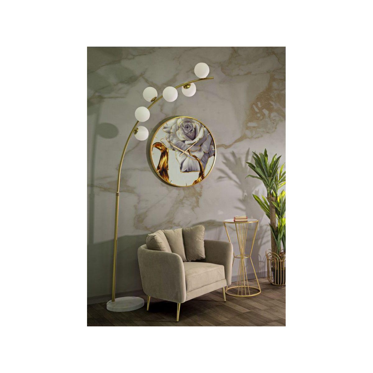Lampada Da Terra Glamy Arc 6 Luci cm.130x45x220