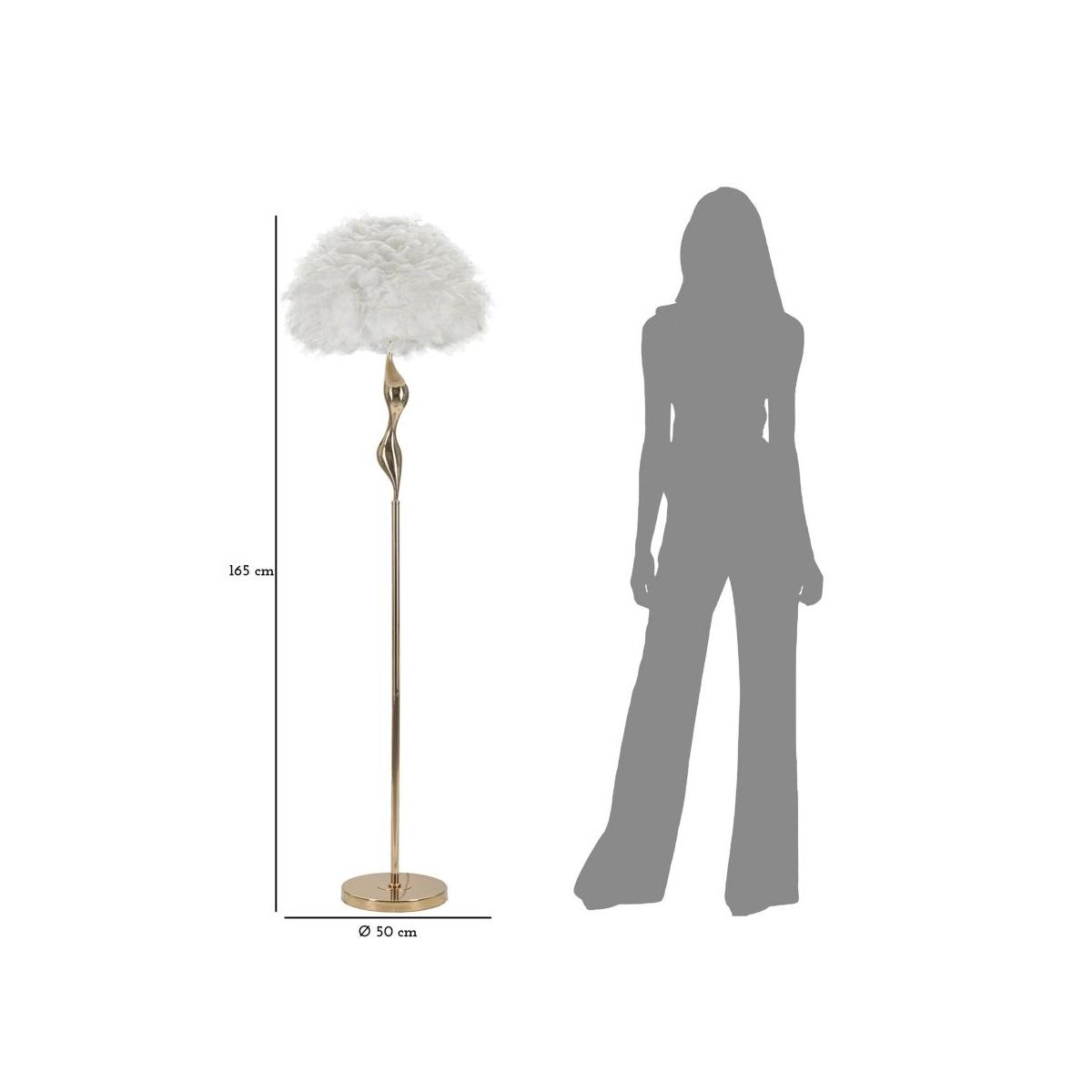 Lampada Da Terra Slim Bianca cm.Ø50x165