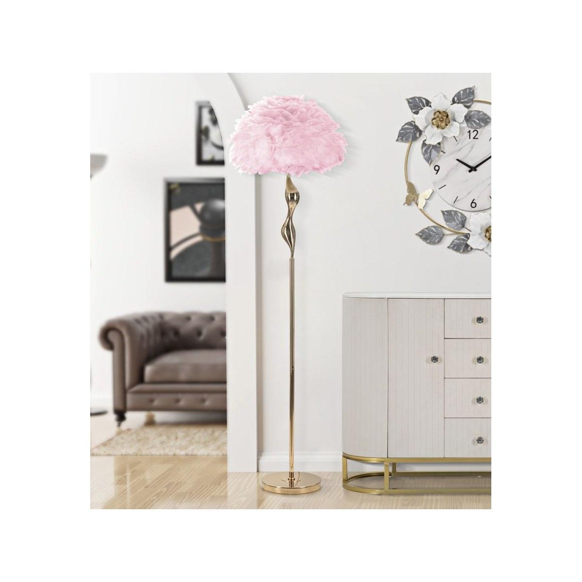 Lampada Da Terra Slim Rosa cm.Ø50x165