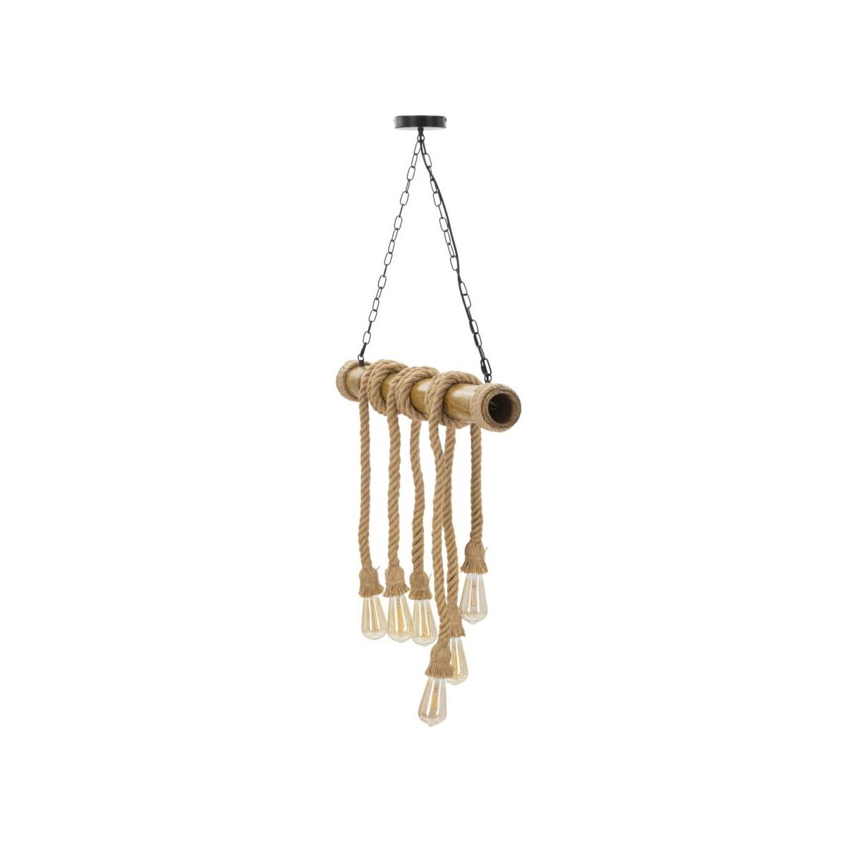 Lampadario Bamboo/Rope cm.80x15x120