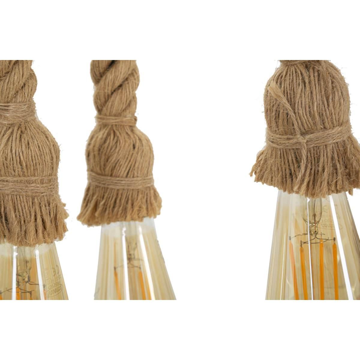 Lampadario Bamboo/Rope cm.80x15x120