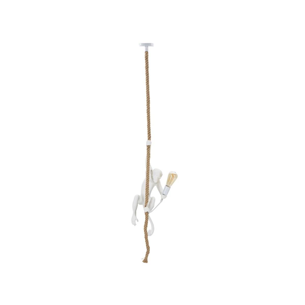 Lampadario Monkey Bianco cm.27x32x145