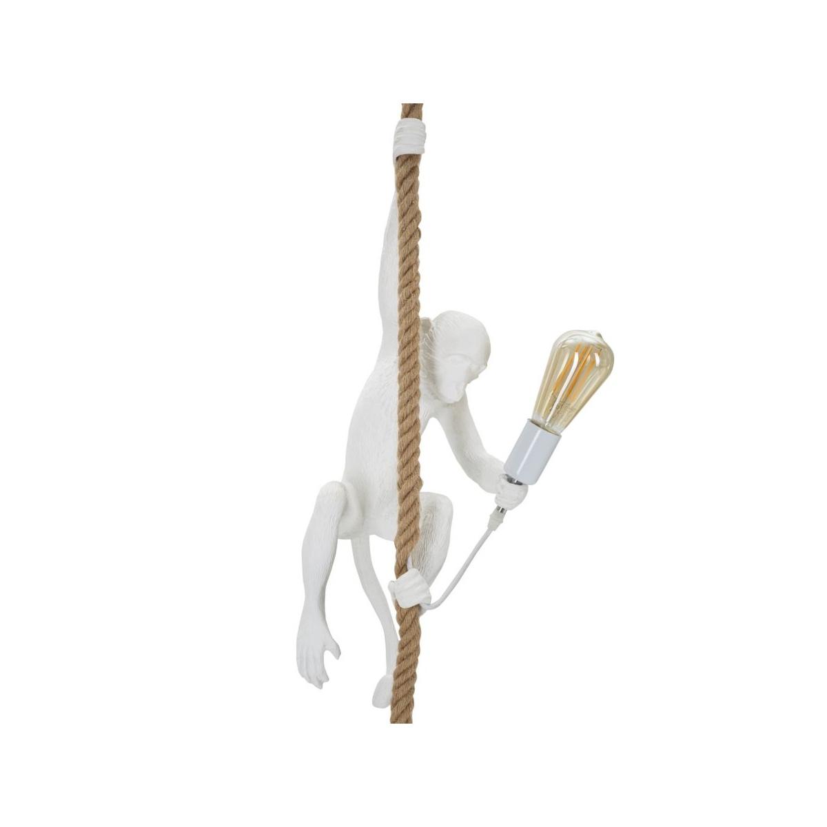 Lampadario Monkey Bianco cm.27x32x145