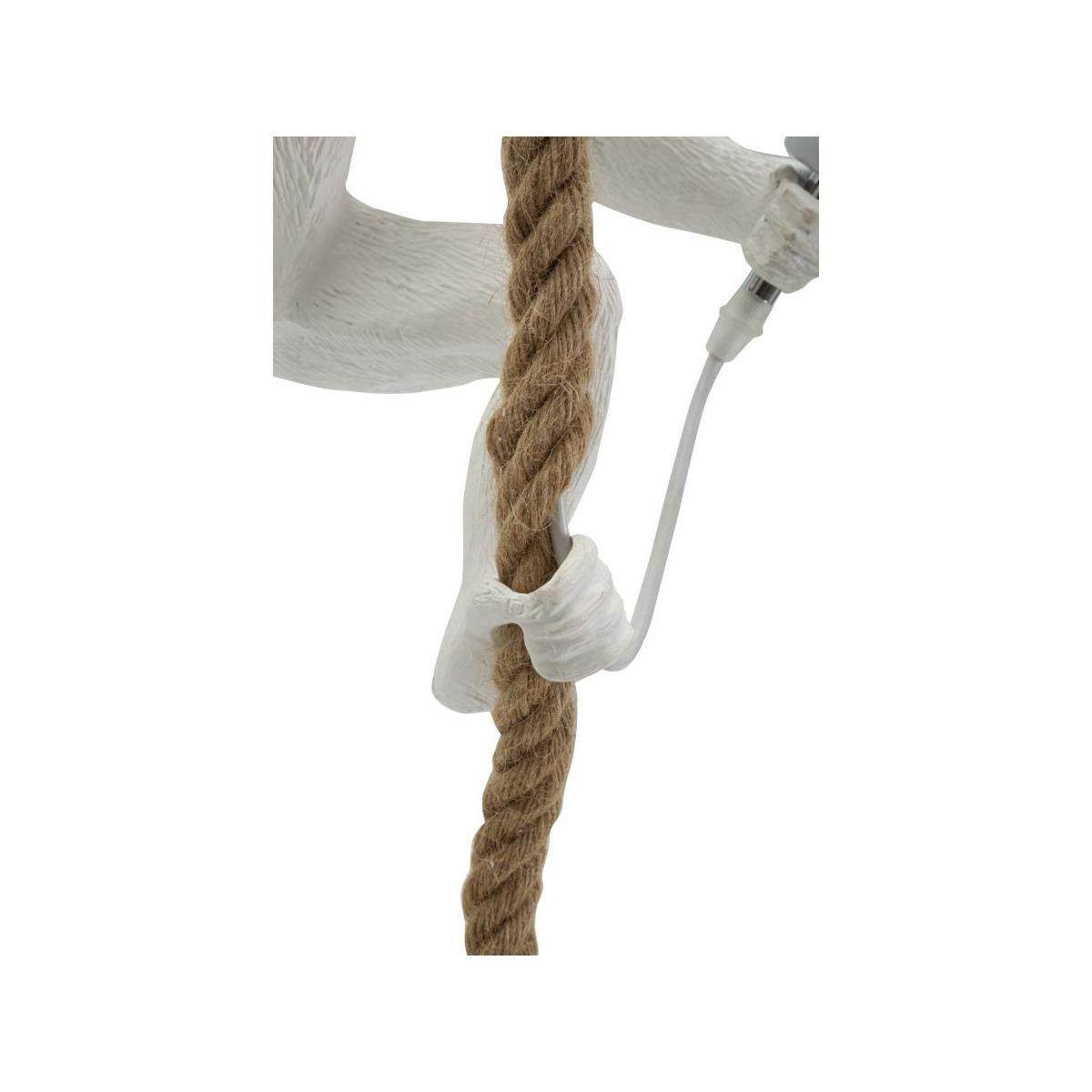 Lampadario Monkey Bianco cm.27x32x145