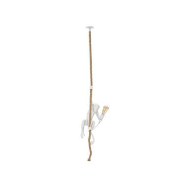 Lampadario Monkey Bianco cm.27x32x145