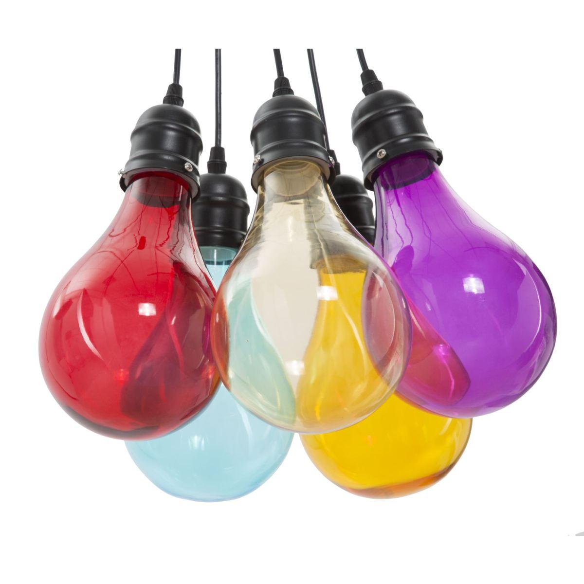 Lampadario Oklahoma 5 Luci cm.Ø40x135 Vetro Ø3,5