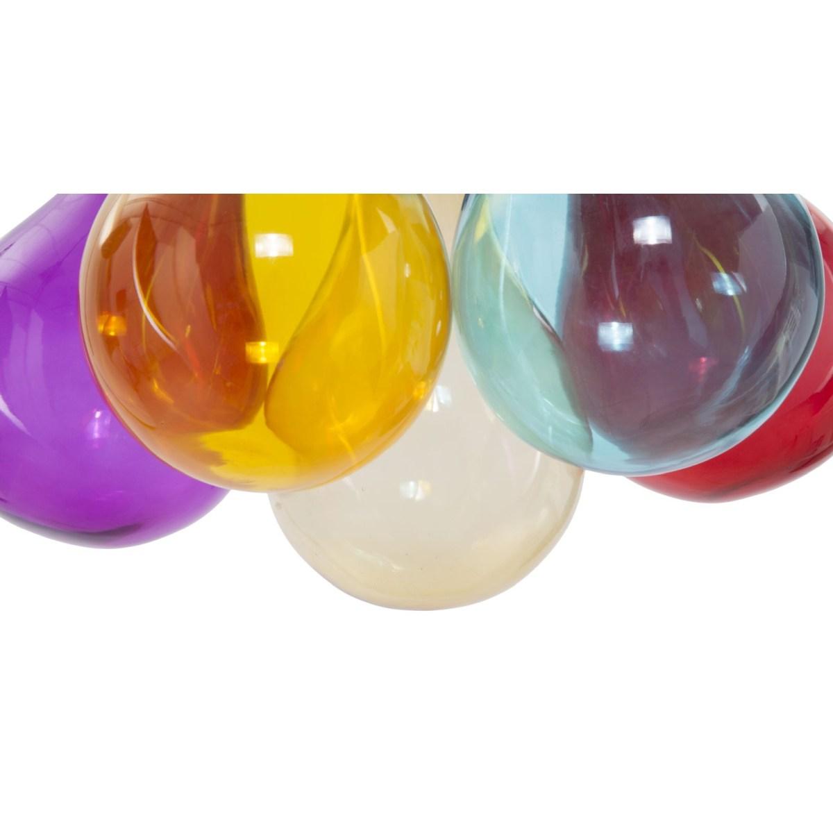 Lampadario Oklahoma 5 Luci cm.Ø40x135 Vetro Ø3,5