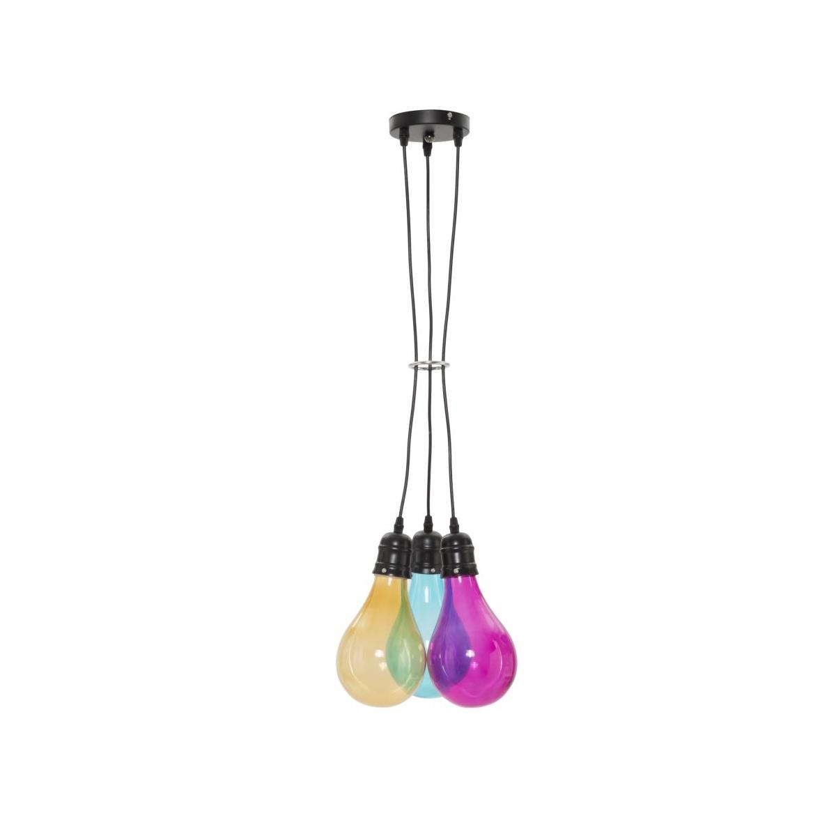 Lampadario Oklahoma 3 Luci cm.Ø25x135 Vetro Ø3,5