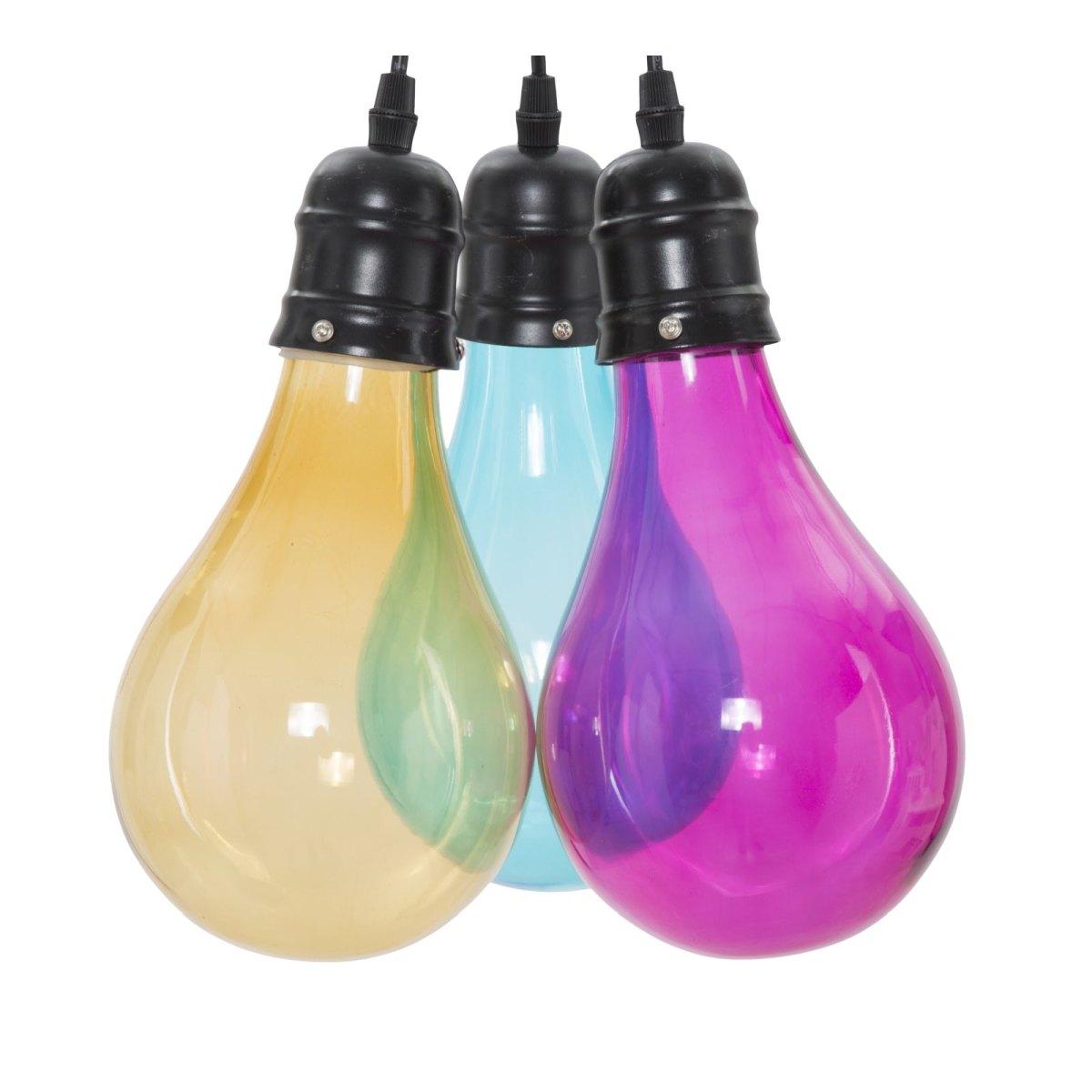 Lampadario Oklahoma 3 Luci cm.Ø25x135 Vetro Ø3,5