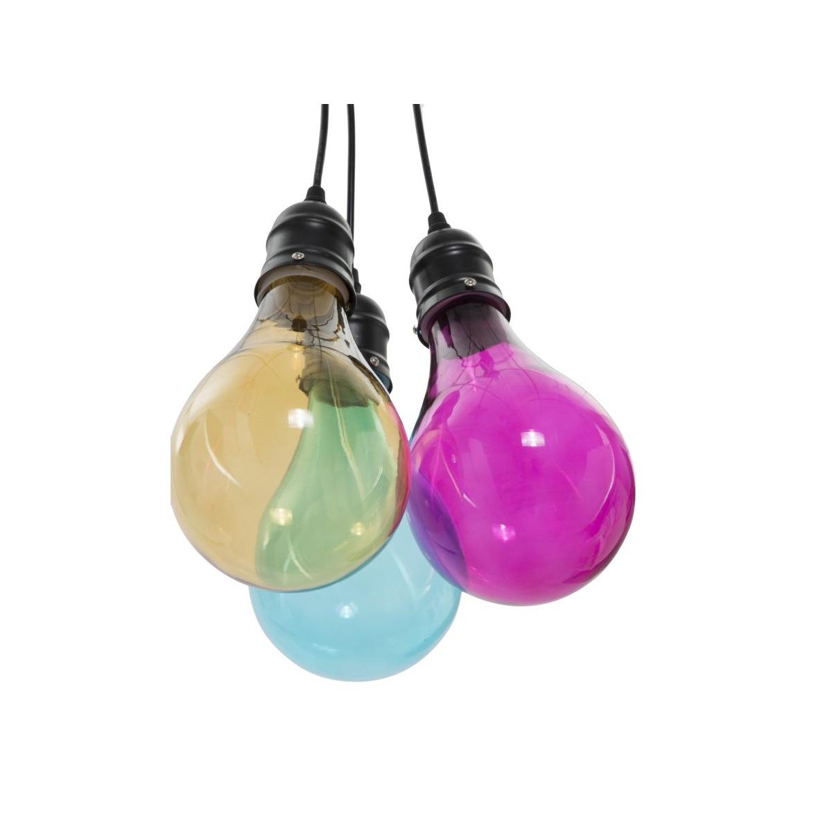 Lampadario Oklahoma 3 Luci cm.Ø25x135 Vetro Ø3,5