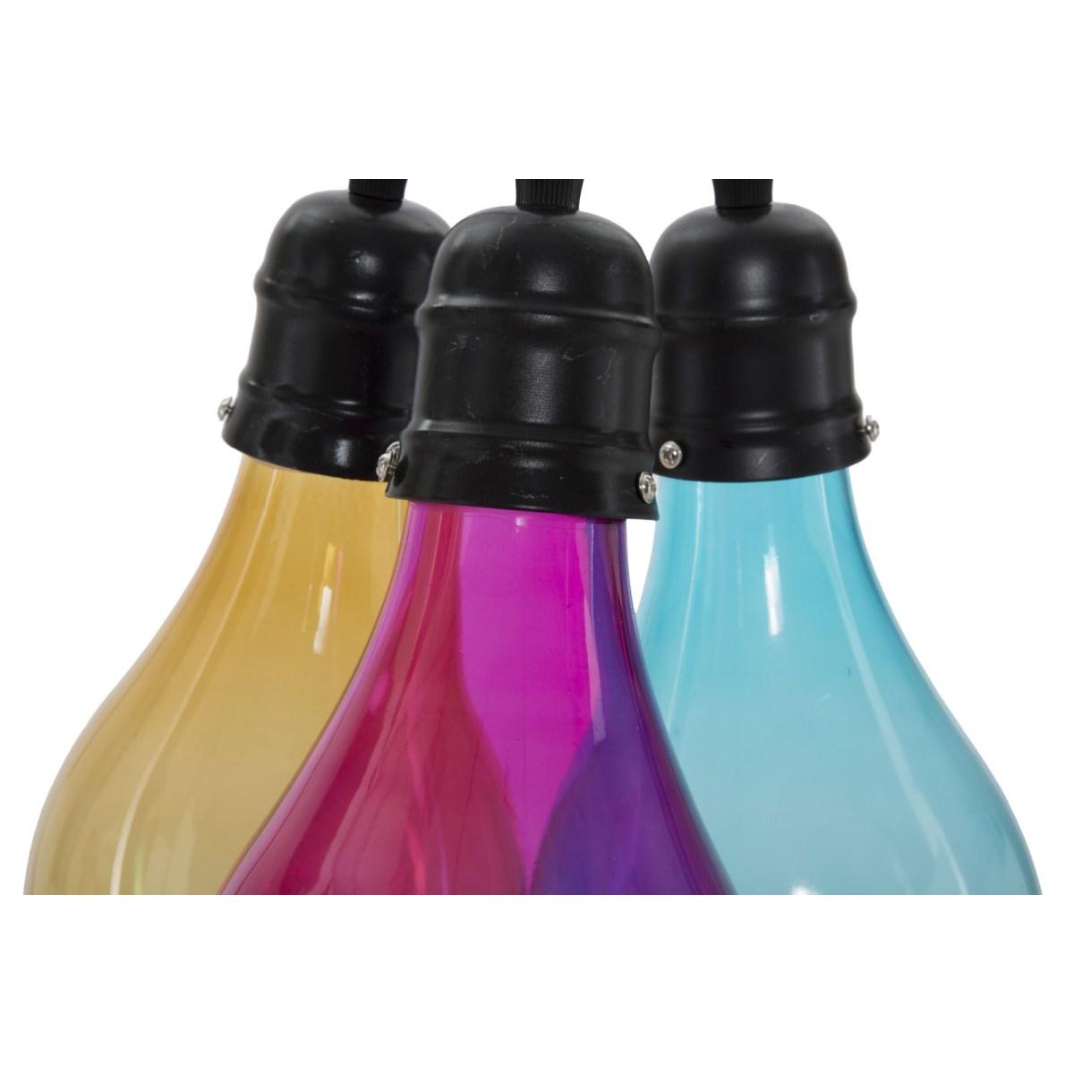 Lampadario Oklahoma 3 Luci cm.Ø25x135 Vetro Ø3,5