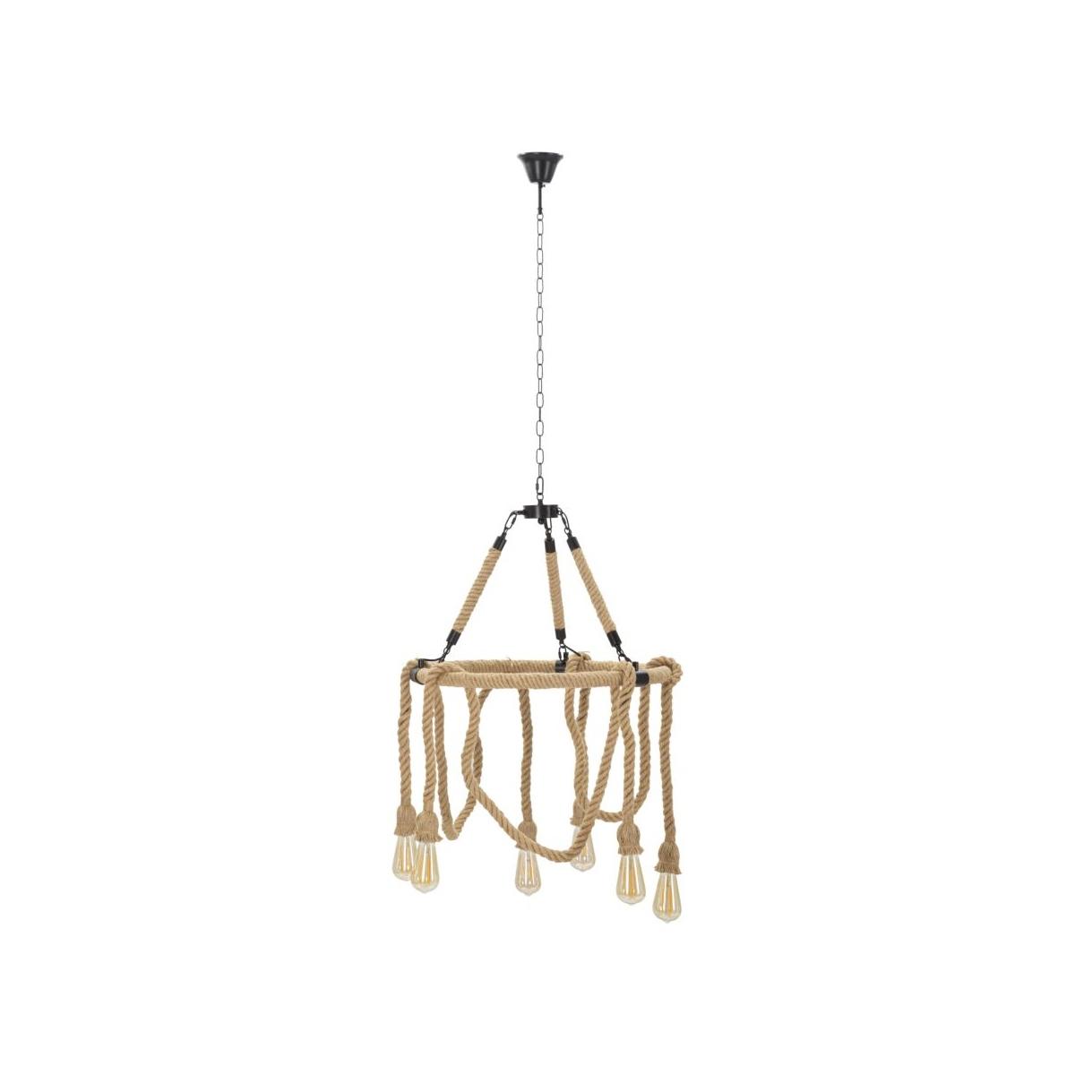 Lampadario Rope Circle cm.Ø64x90