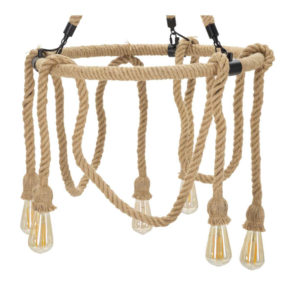 Lampadario Rope Circle cm.Ø64x90