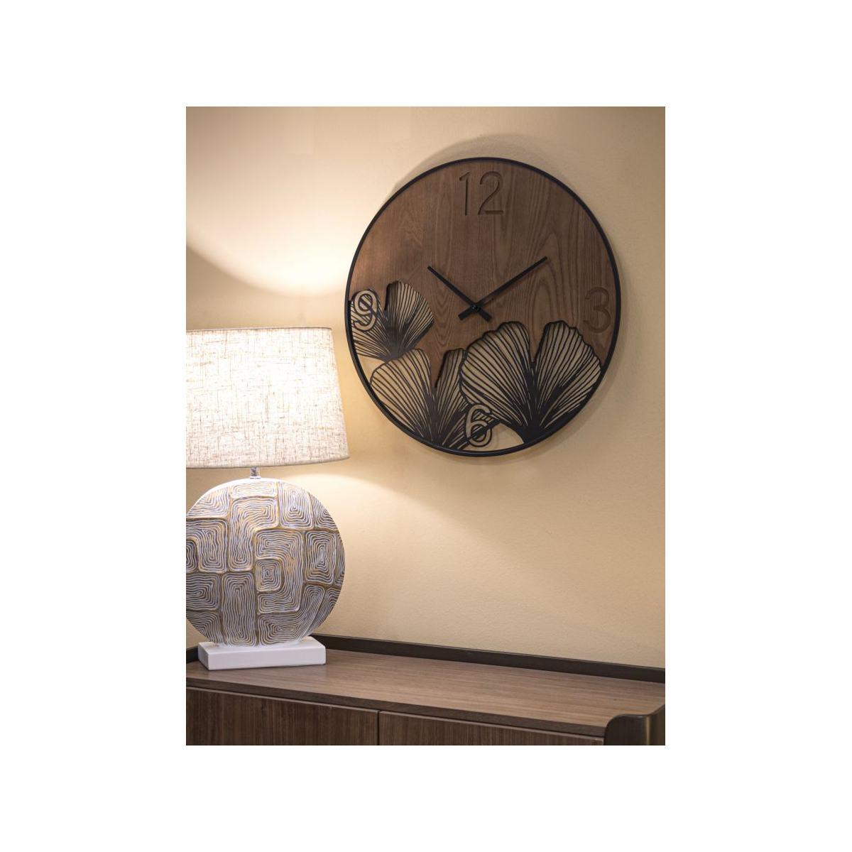 Orologio Muro Super Wood/Leaf cm.Ø60x2