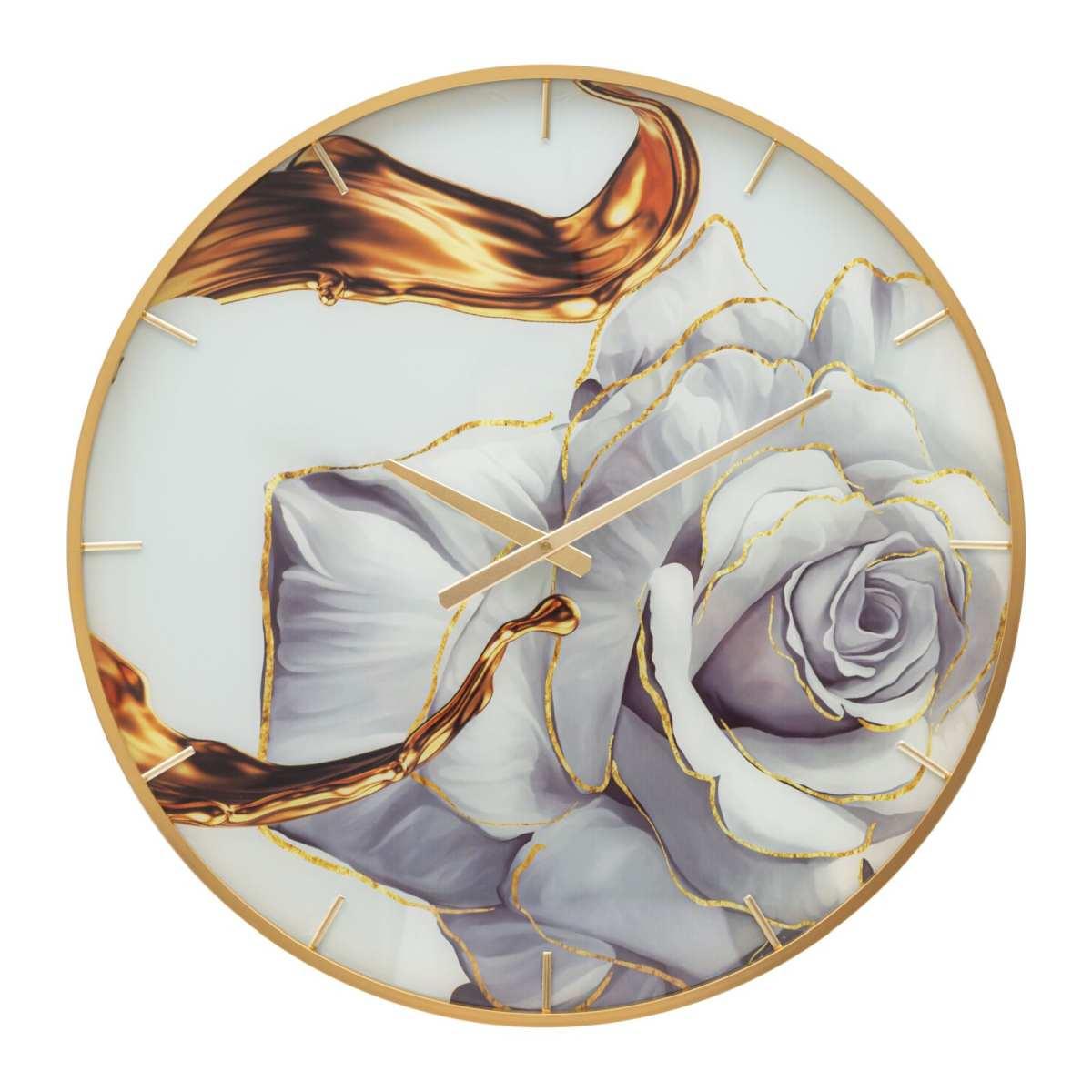 Orologio Muro Glass Rose cm.Ø60x5