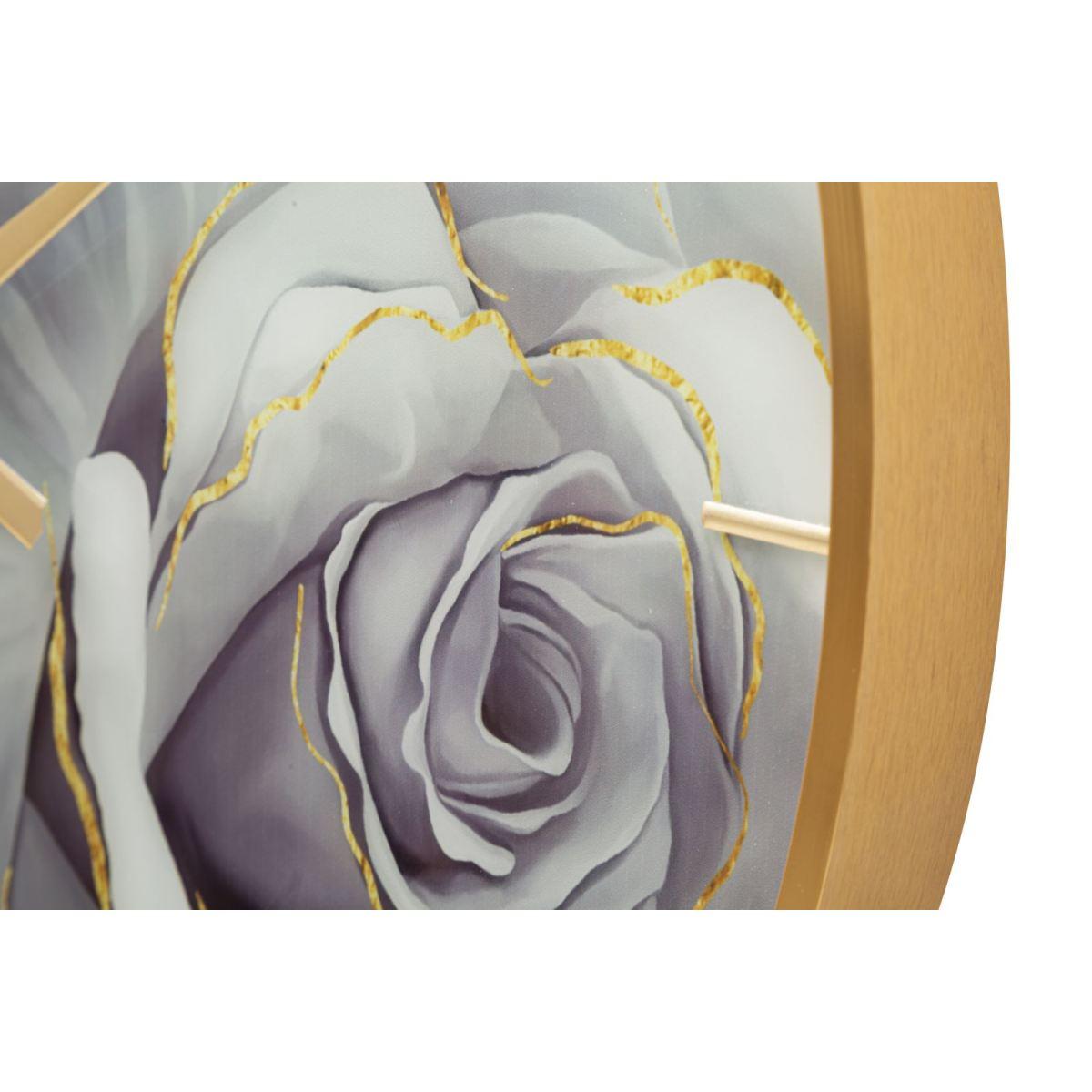 Orologio Muro Glass Rose cm.Ø60x5