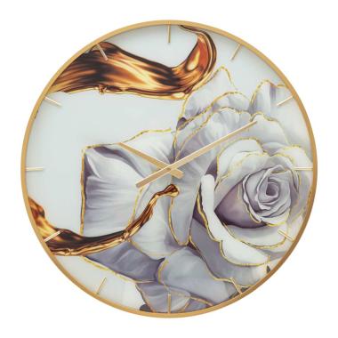 Orologio Muro Glass Rose cm.Ø60x5