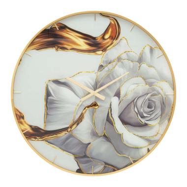 Orologio Muro Glass Rose cm.Ø80x5