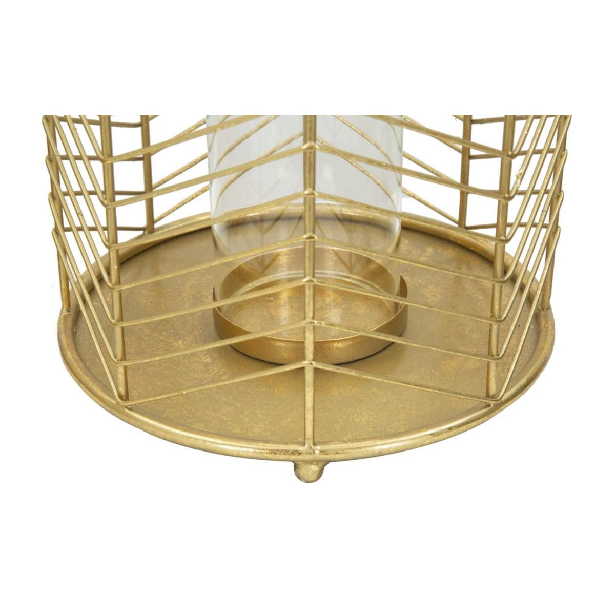 Portacandela Glam Ring Coppia cm.Ø23,5x25-19x24
