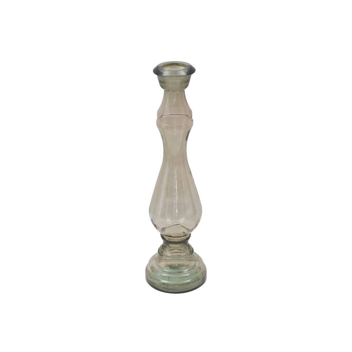 Portacandela Vetro Riciclato cm.Ø22x75 Made In Spain