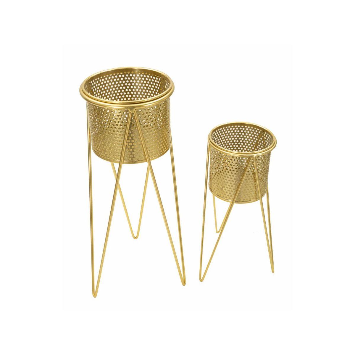 Porta Vasi Glat Coppia cm.21x20x46-18x18x32