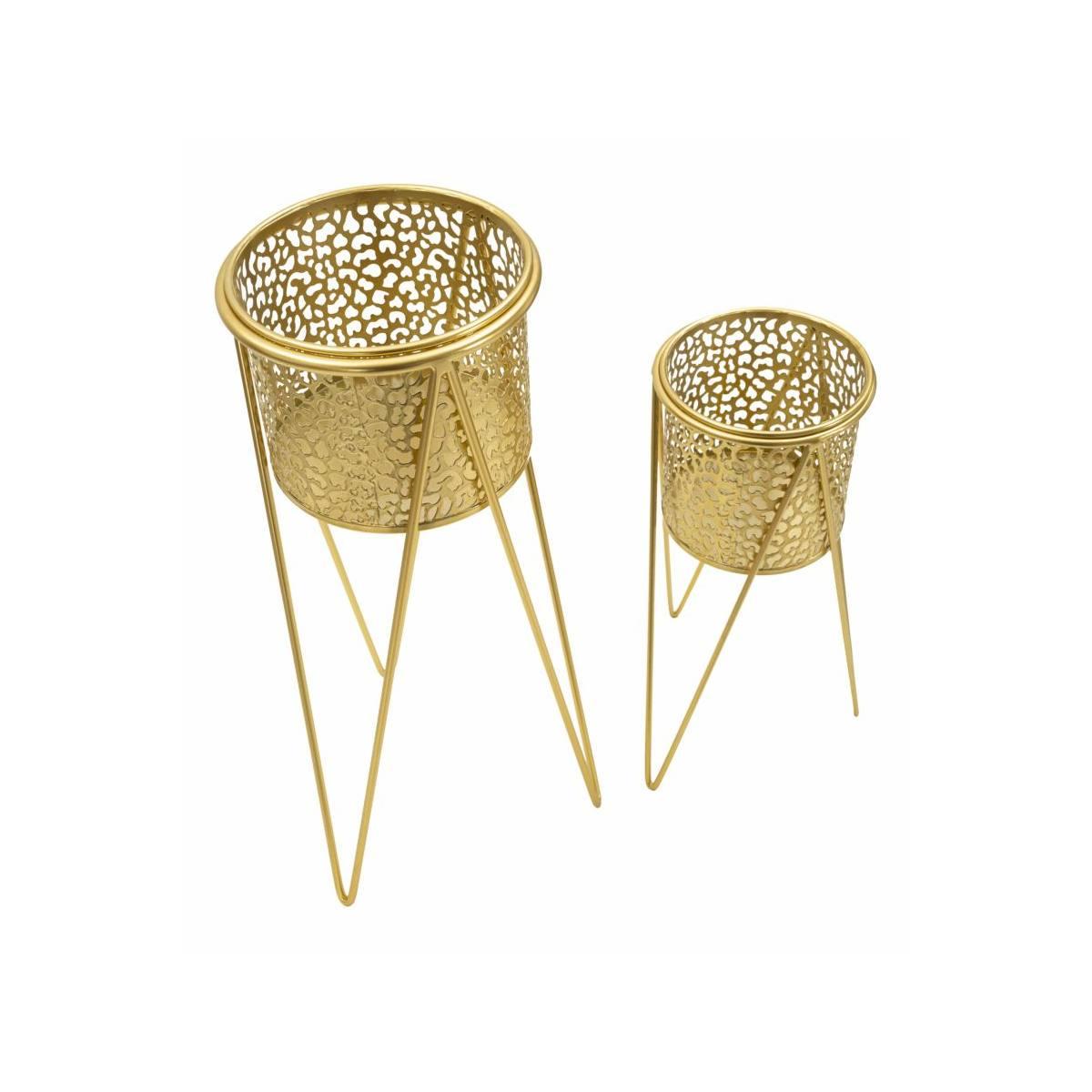 Porta Vasi Glod Coppia cm.21x20x46-18x18x32