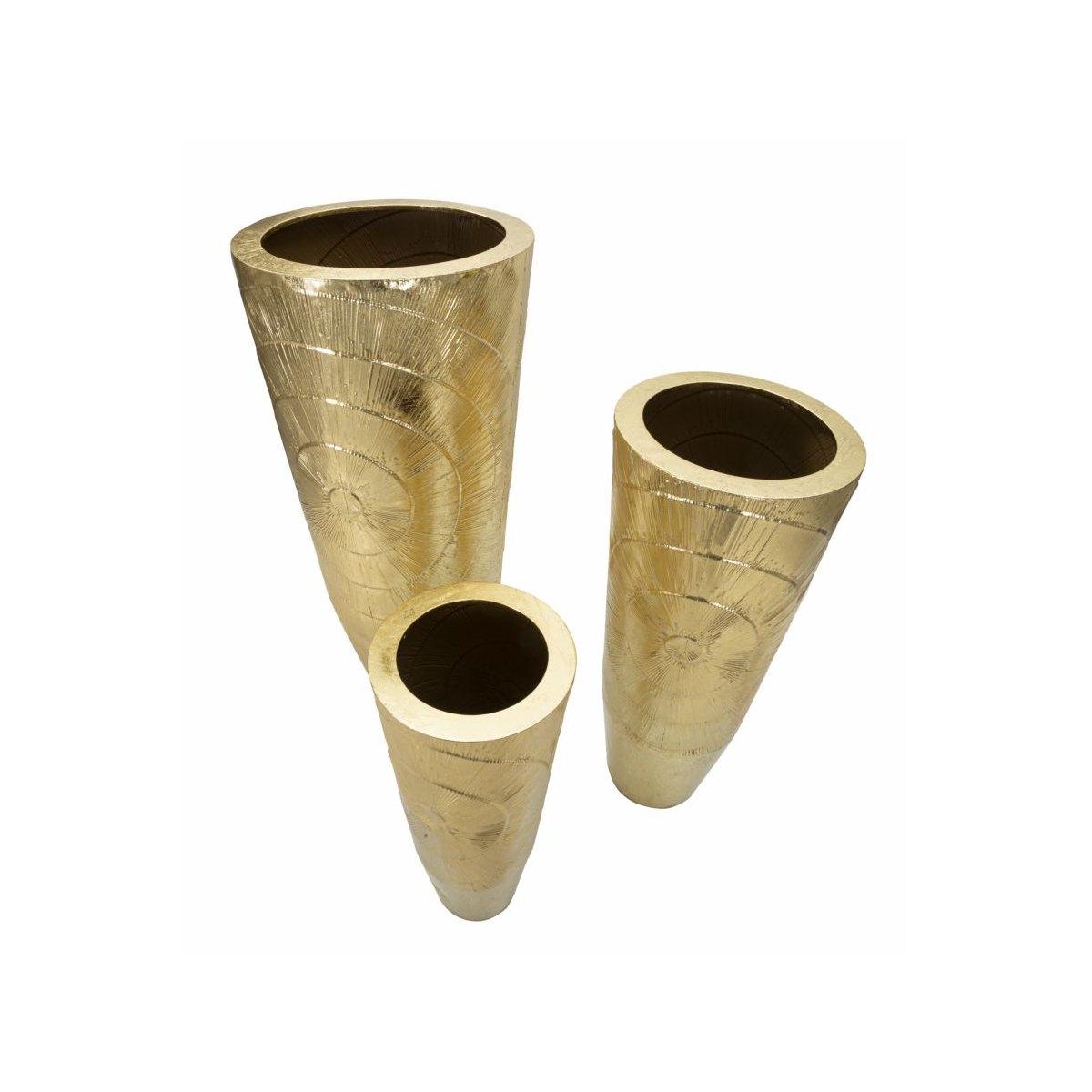 Porta Vasi Goldely Tris cm.Ø50,8x114,9-40x92,7-29,8x70,5